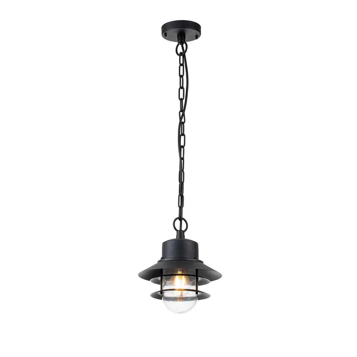 AUßENHÄNGELEUCHTE Elstead Copenhagen 22/25.1 cm   - Schwarz, KONVENTIONELL, Glas/Metall (22/25.1cm) - Elstead Lighting
