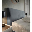 BOXSPRINGBETT 160/200 cm,  in Grau, Topper, Matratzen, H2 + H2 = mittel  - Schwarz/Grau, Design, Kunststoff/Textil (160/200cm) - Dieter Knoll