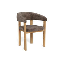 ARMLEHNSTUHL   Chenille  Braun  - Eichefarben/Braun, KONVENTIONELL, Holz/Textil (60/78/54cm) - MID.YOU