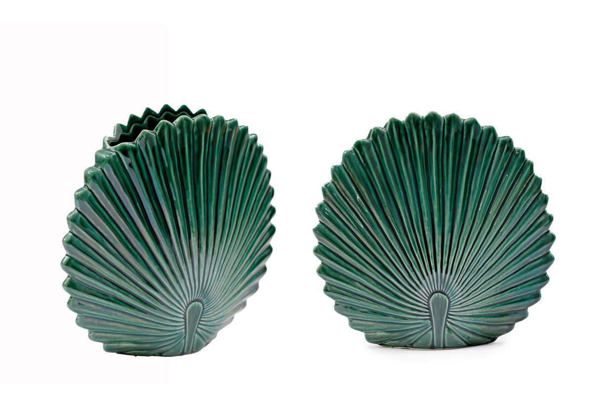 VÁZA  - erdőzöld, Basics, kerámia (24/24/8cm)