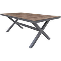 GARTENTISCH 100/75/202 cm Metall, Keramik rechteckig  - Dunkelgrau/Braun, MODERN, Keramik/Metall (100/75/202cm) - Gardenson