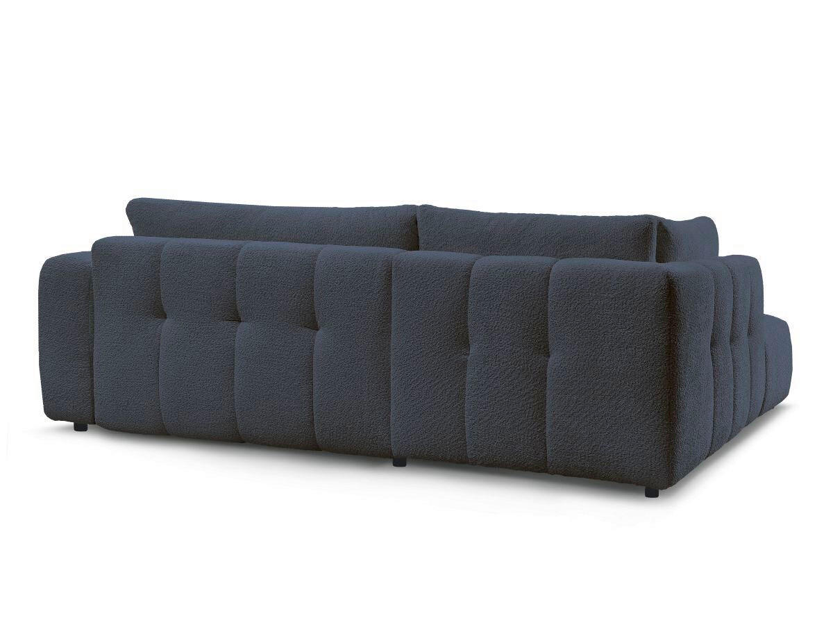 ECKSCHLAFSOFA FUJI Bouclé Dunkelblau  inkl.  - Schwarz/Dunkelblau, MODERN, Kunststoff/Textil (204/282cm)