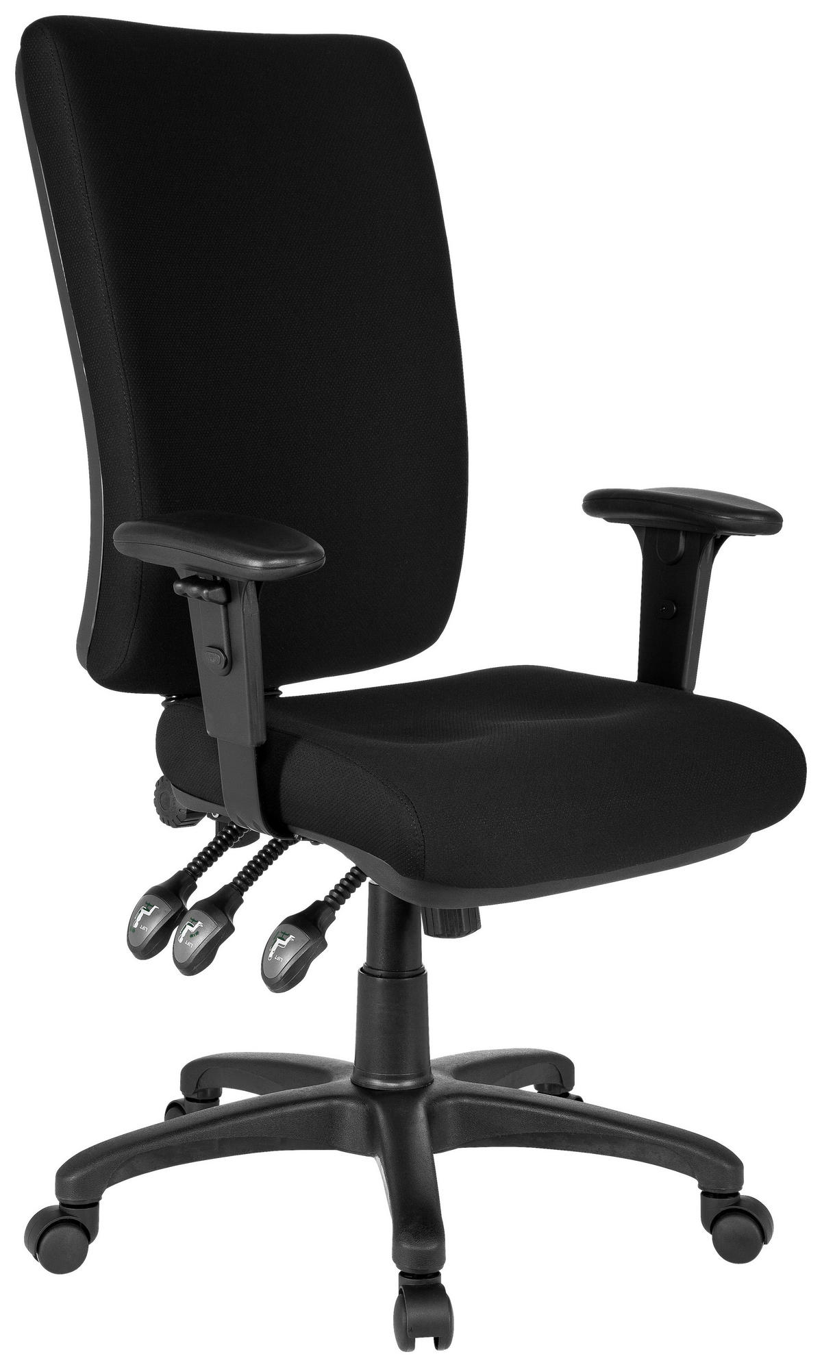 OTOČNÁ ŽIDLE, plochá tkanina, černá - černá, Basics, textil/plast (56/130/45cm) - MID.YOU