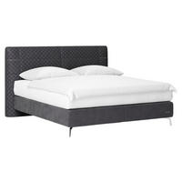 BOXSPRINGBETT 180/200 cm  in Grau  - Chromfarben/Grau, Design, Textil (180/200cm) - Joop!