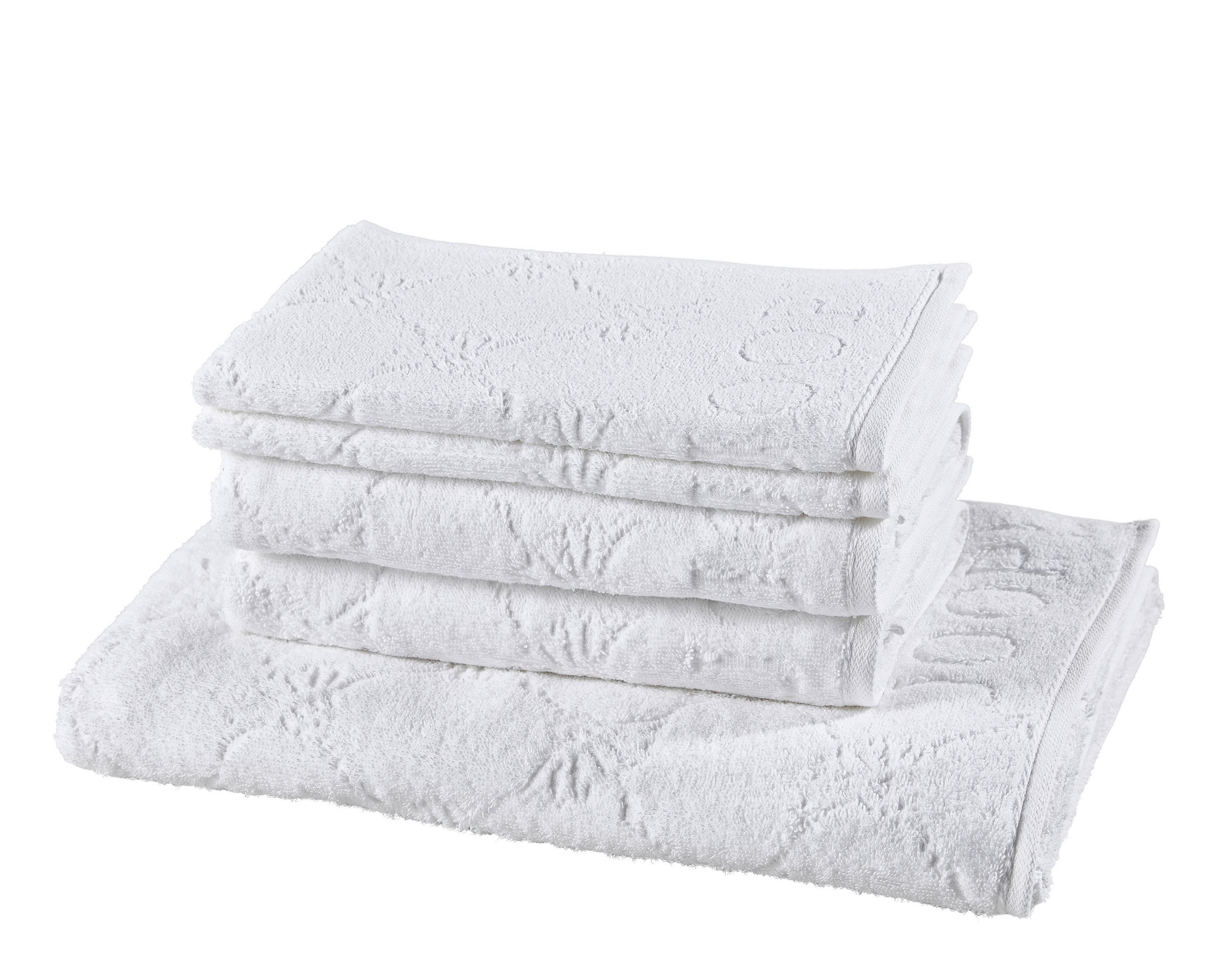 FROTTIERSET Weiß 5-teilig  - Weiß, Basics, Textil - Joop!