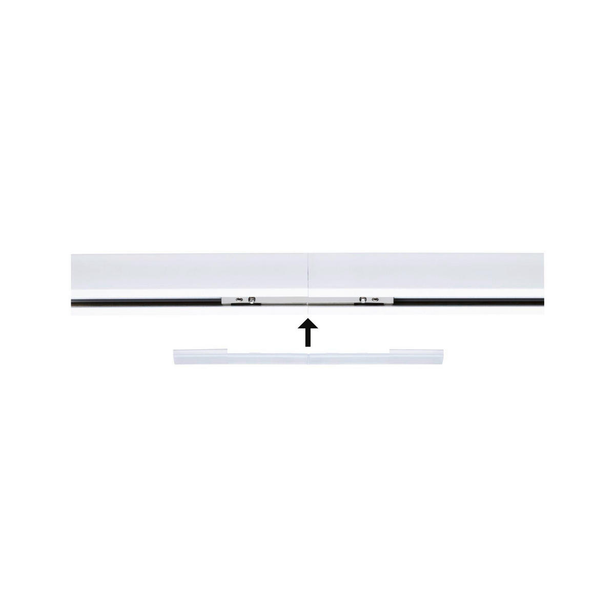 SCHIENENSYSTEM-ABDECKSCHIENE 12,5/0,5/1 cm   - Transparent, Basics, Kunststoff (12,5/0,5/1cm) - Paulmann