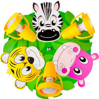 KINDERDECKENLEUCHTE Safari 36/14 cm   - Pink/Gelb, Basics, Holzwerkstoff/Kunststoff (36/14cm)