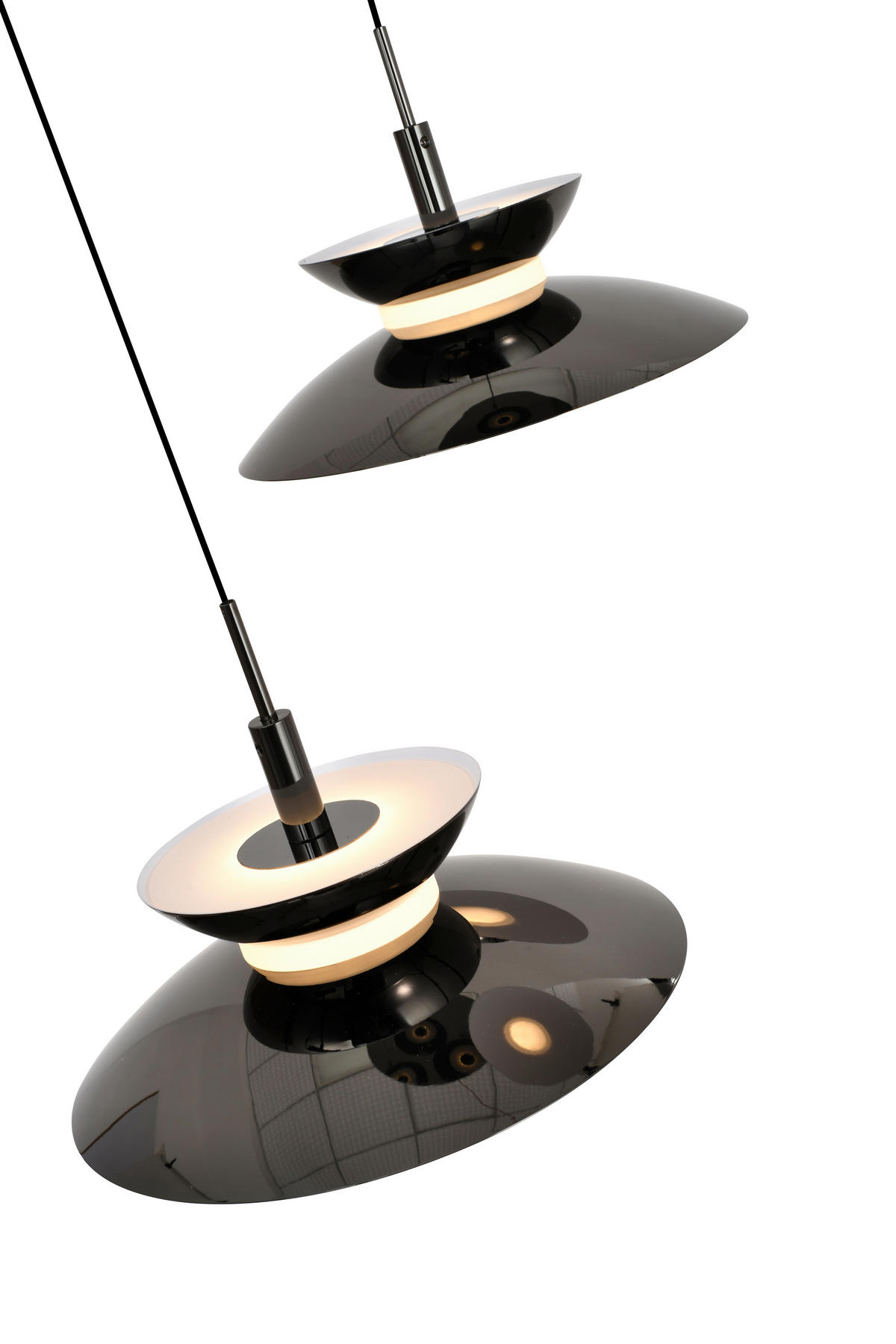 LED-HÄNGELEUCHTE Gubbio 49/150/49 cm  - Schwarzchrom, Design, Metall (49/150/49cm)