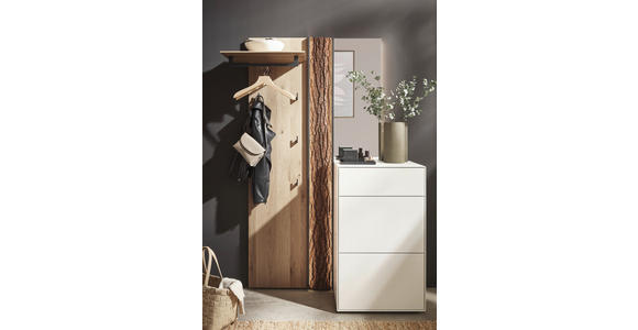 GARDEROBENPANEEL  in 79/196/35 cm  - Eichefarben, Design, Holz/Metall (79/196/35cm) - Johann Jakob