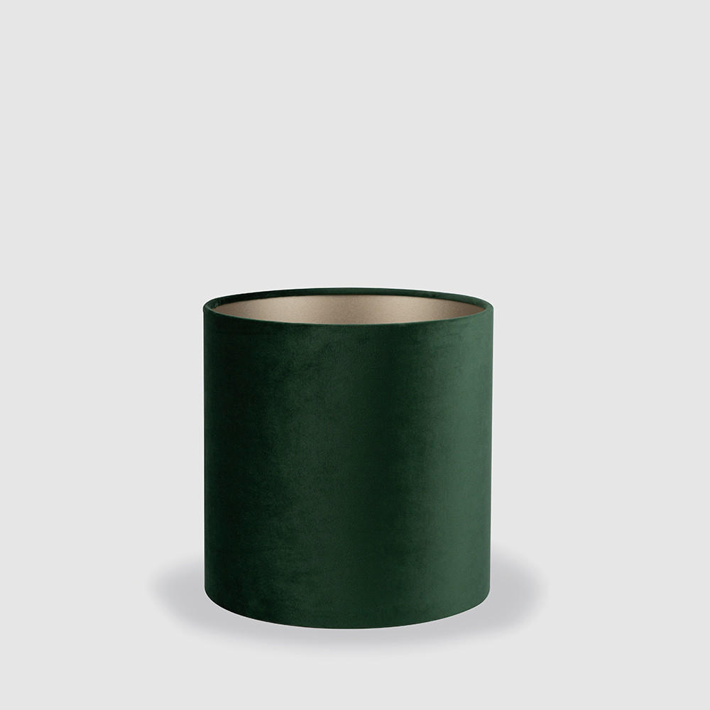 LEUCHTENSCHIRM Velour 25/23 cm   - Grün, Basics, Textil/Metall (25/23cm)