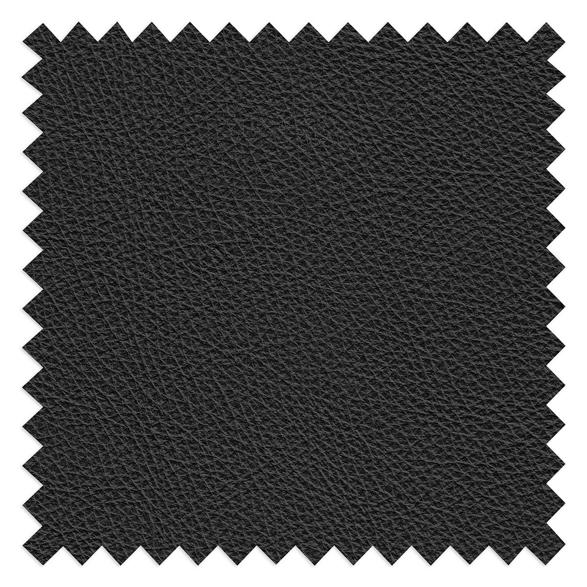 3-SITZER-SOFA Echtleder Schwarz  - Chromfarben/Schwarz, Design, Leder/Metall (225/92/99cm) - Livetastic