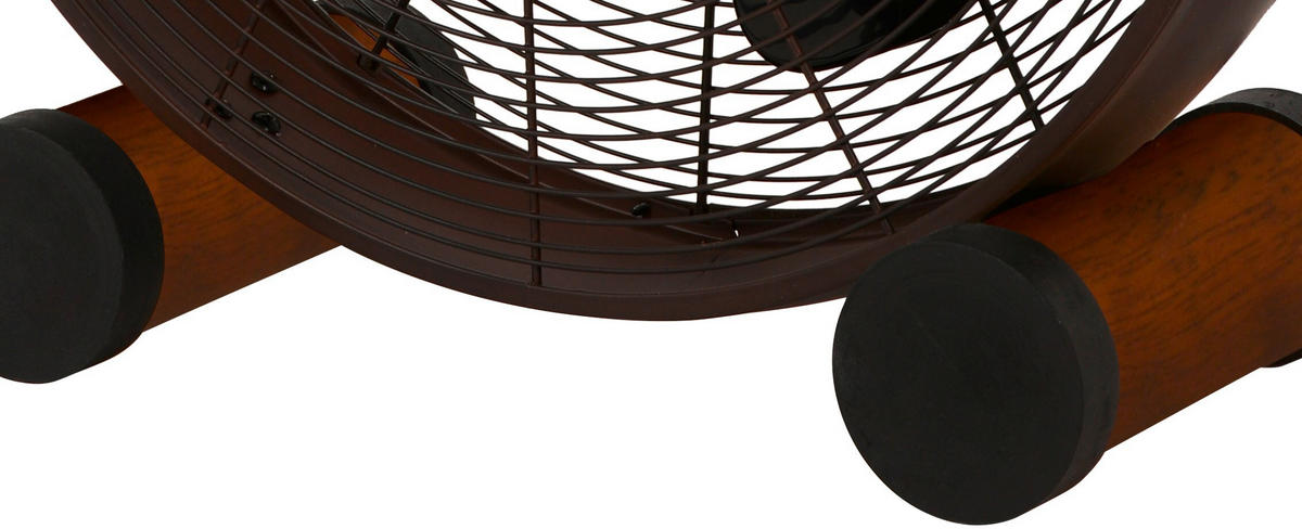 BODENVENTILATOR - Walnussfarben/Bronzefarben, Basics, Holz/Metall (47/46/19cm)