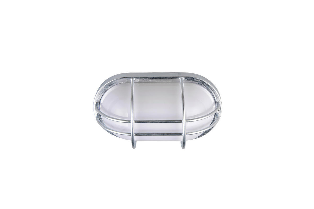 AUßENWANDLEUCHTE Tumen 26/14,6/11,4 cm  - Zinkfarben/Weiß, KONVENTIONELL, Kunststoff/Metall (26/14,6/11,4cm) - Trio Leuchten