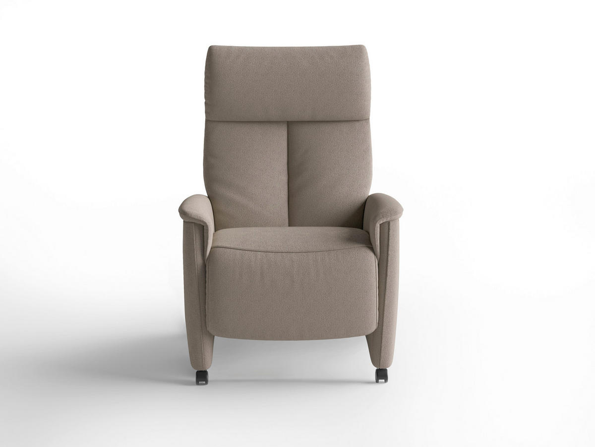 RELAXAČNÍ KŘESLO, textil, šedohnědá - černá/šedohnědá, Basics, textil/plast (76/110/84cm) - Sit & More