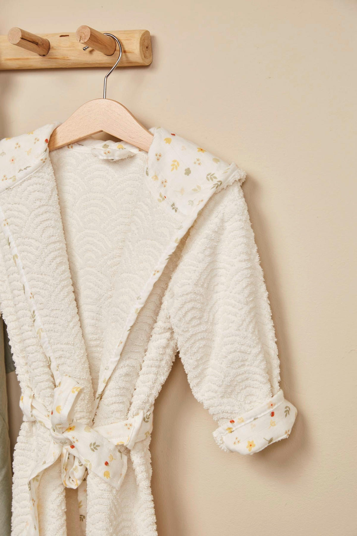 BADEMANTEL - Gelb/Weiß, Basics, Textil (86/92null) - Bebe Jou