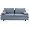 SCHLAFSOFA in Flachgewebe Blau  - Blau/Dunkelgrau, Design, Textil/Metall (203/75/100cm) - MID.YOU