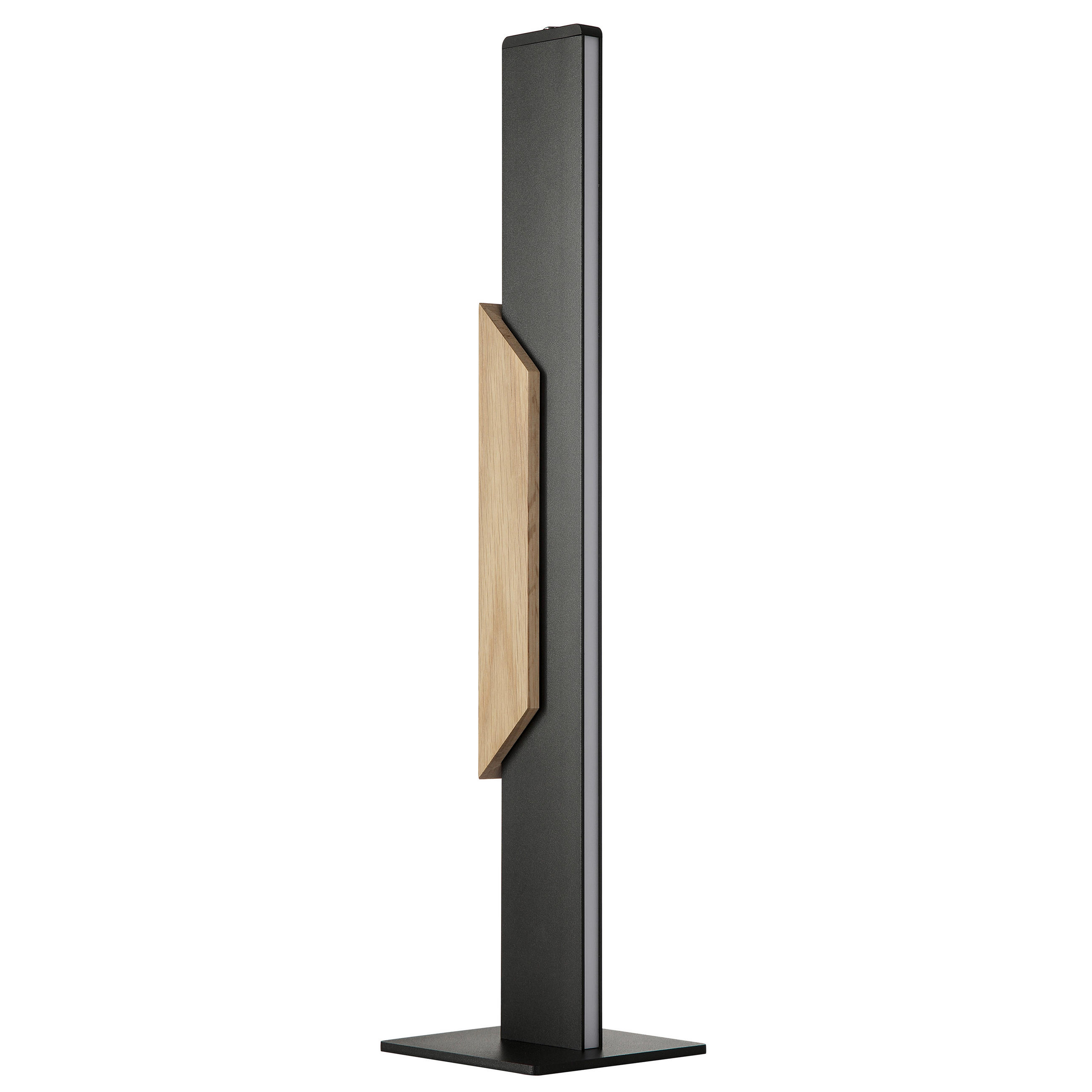 LED-TISCHLEUCHTE Arcus   - Eiche Bianco/Schwarz, Natur, Holz/Kunststoff (56/12/12cm) - Brilliant