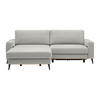 ECKSOFA Chenille, Cord Creme  - Creme/Schwarz, Konventionell, Holz/Textil (167/87/234cm) - MID.YOU