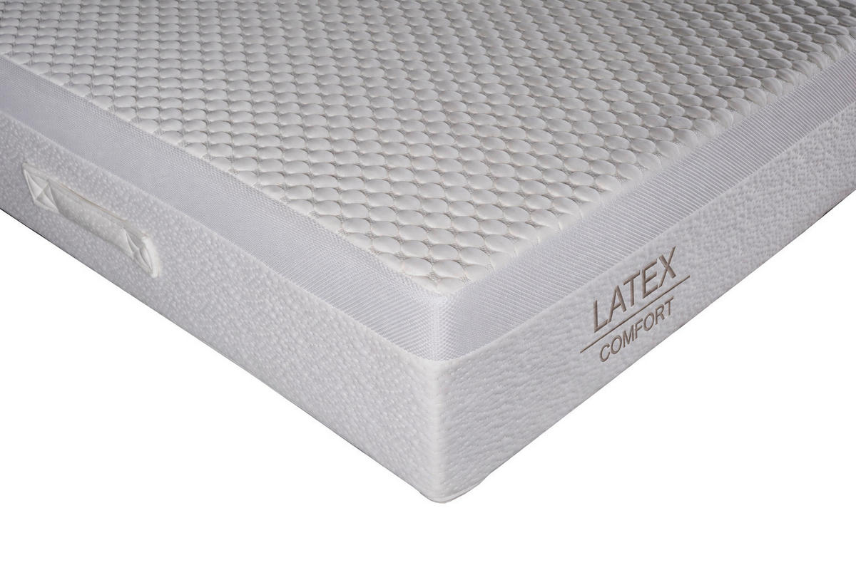 TASCHENFEDERKERNMATRATZE 120/200 cm, Höhe ca.: 25 cm, H3 = fest,  - Beige/Weiß, Basics, Textil (120/200cm) - Xora