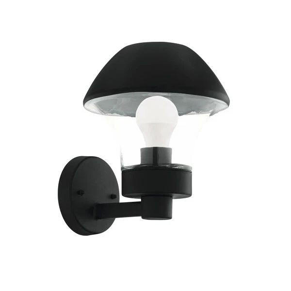 AUßENWANDLEUCHTE 21/26,5 cm   - Klar/Schwarz, Design, Glas/Metall (21/26,5cm) - Eglo