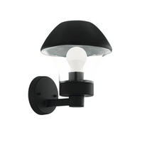 AUßENWANDLEUCHTE 21/26,5 cm   - Klar/Schwarz, Design, Glas/Metall (21/26,5cm) - Eglo