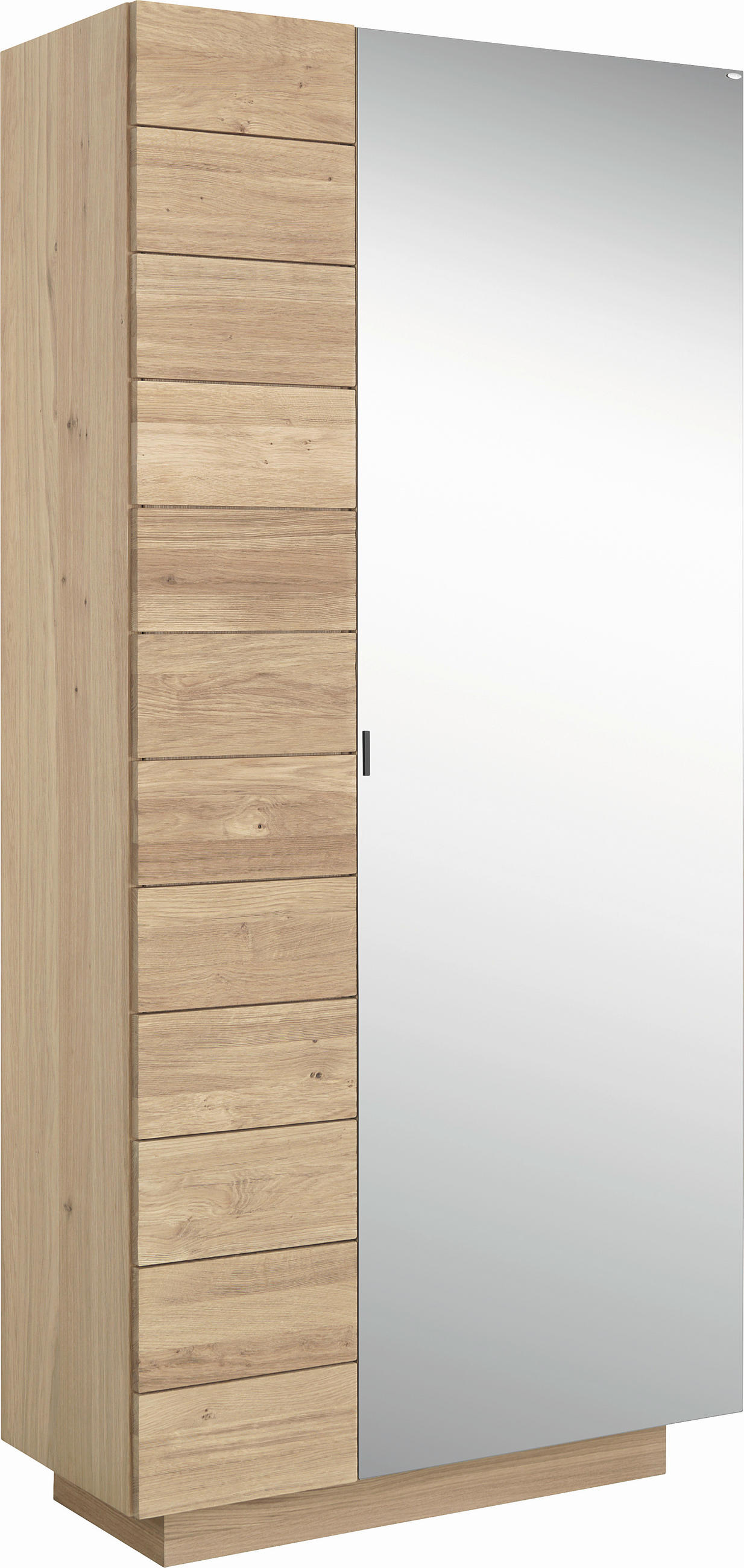 GARDEROBENSCHRANK  in 96/202/42,5 cm  - Eichefarben, Design, Glas/Holz (96/202/42,5cm) - Voglauer