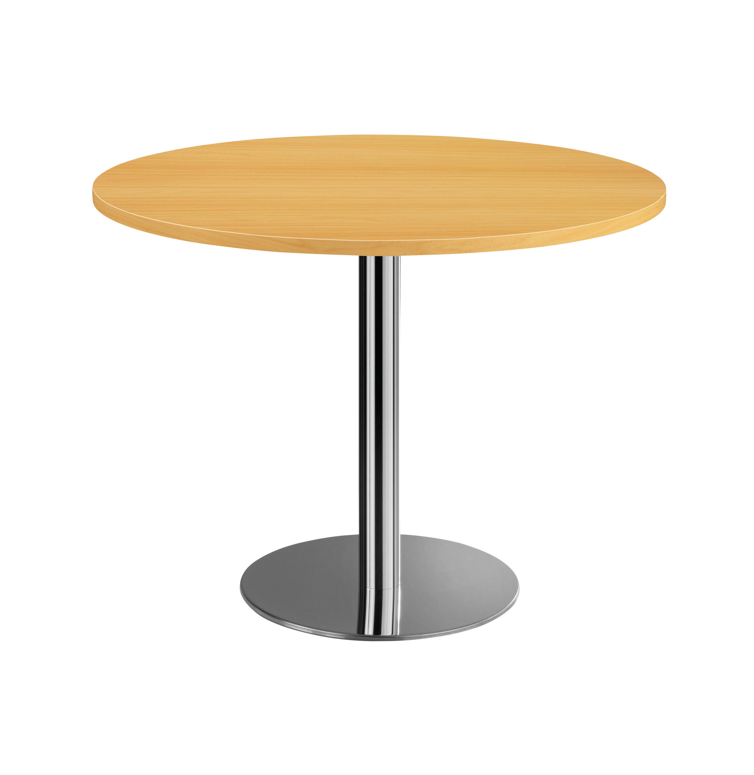 KONFERENZTISCH 100/100/75,5 cm  - Chromfarben/Buchefarben, KONVENTIONELL, Holzwerkstoff/Metall (100/100/75,5cm) - Venda