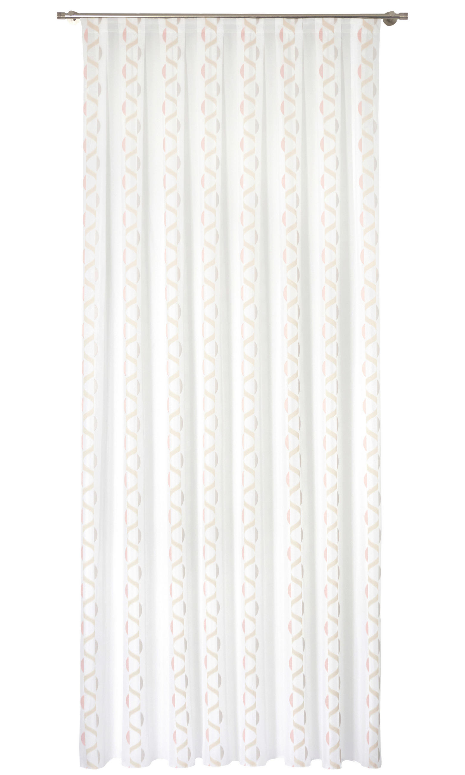 PERDEA  - crem/roz, Basics, textil (290cm) - Ambiente
