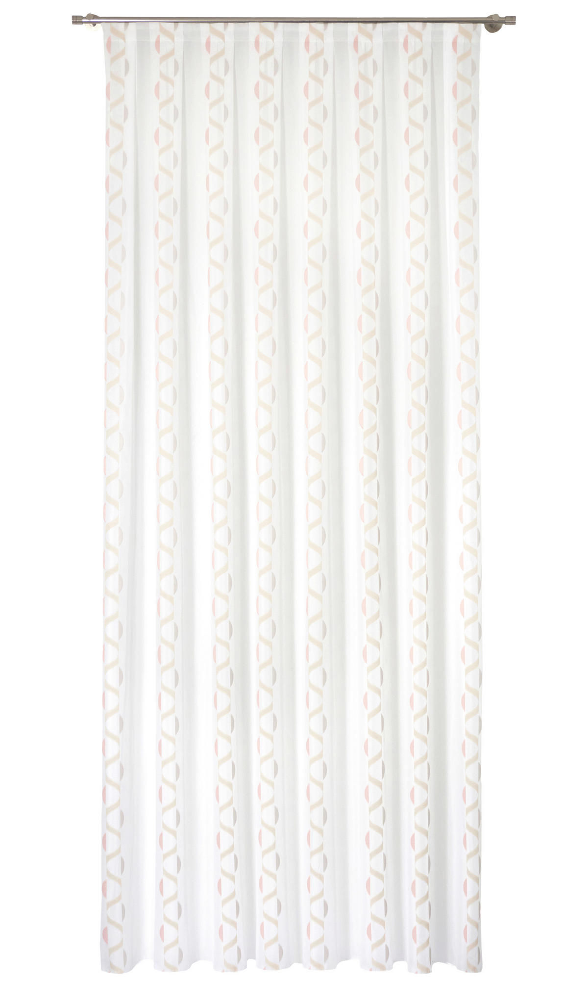 PERDEA  - crem/roz, Basics, textil (290cm) - Ambiente