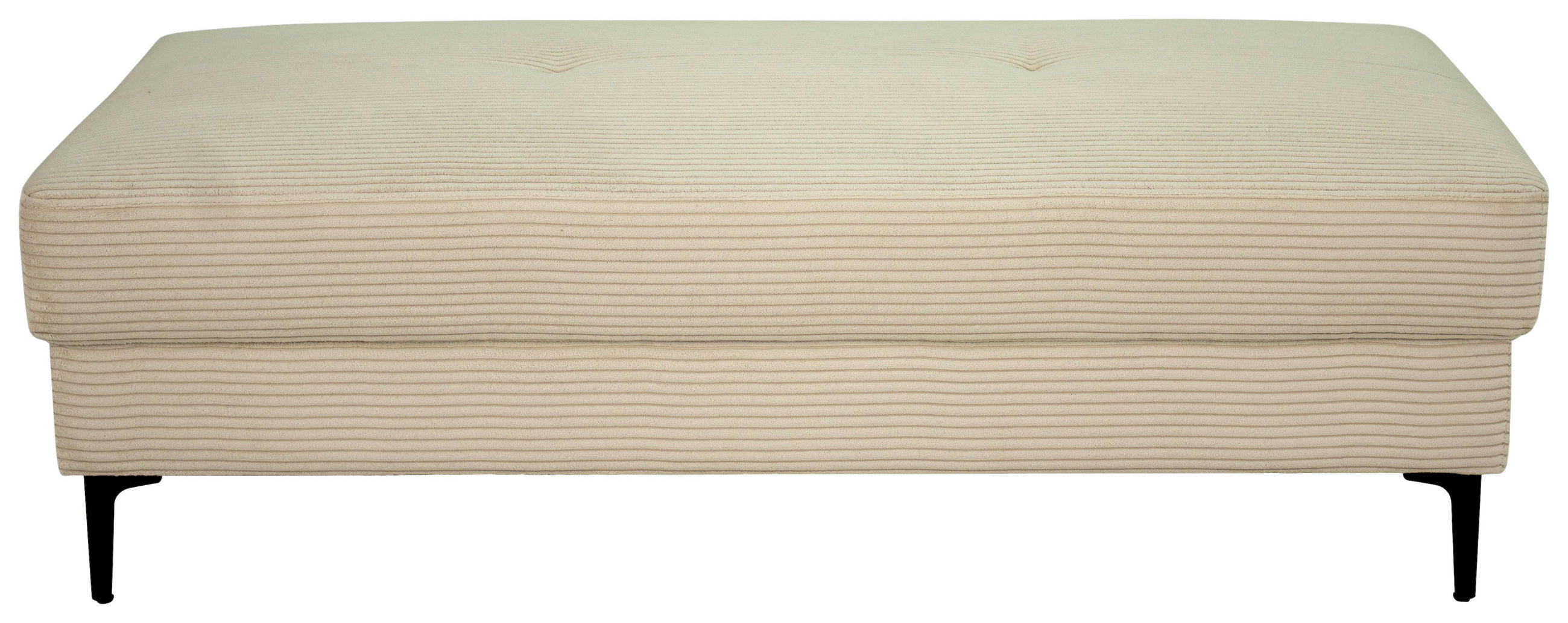HOCKER Cord Naturfarben  - Schwarz/Naturfarben, Design, Textil/Metall (140/45/80cm) - Xora