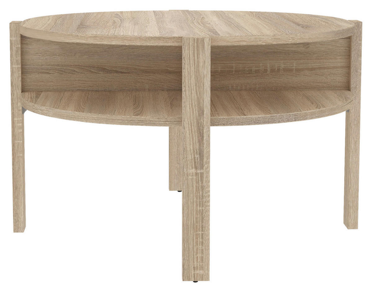 COUCHTISCH 74,4/74,4/45,5 cm rund Sonoma Eiche  - Sonoma Eiche, ROMANTIK / LANDHAUS, Holzwerkstoff (74,4/74,4/45,5cm) - Ti'me