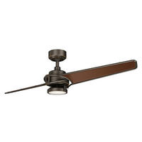 Ventilator mit Beleuchtung Xety 142/35 cm  - Bronzefarben, Design, Kunststoff/Metall (142/35cm) - Elstead Lighting