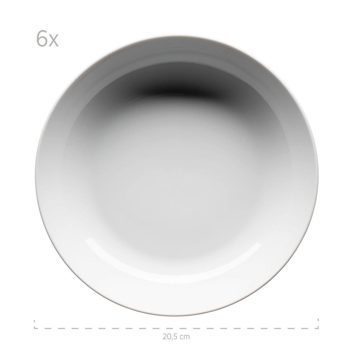 KOMBISERVICE ALESIA 62-teilig  - Weiss, Basics, Keramik - Mäser