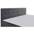 BOXSPRINGBETT 200/200 cm  in Grau  - Schwarz/Grau, KONVENTIONELL, Kunststoff/Textil (200/200cm) - Carryhome