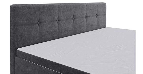 BOXSPRINGBETT 200/200 cm  in Grau  - Schwarz/Grau, KONVENTIONELL, Kunststoff/Textil (200/200cm) - Carryhome