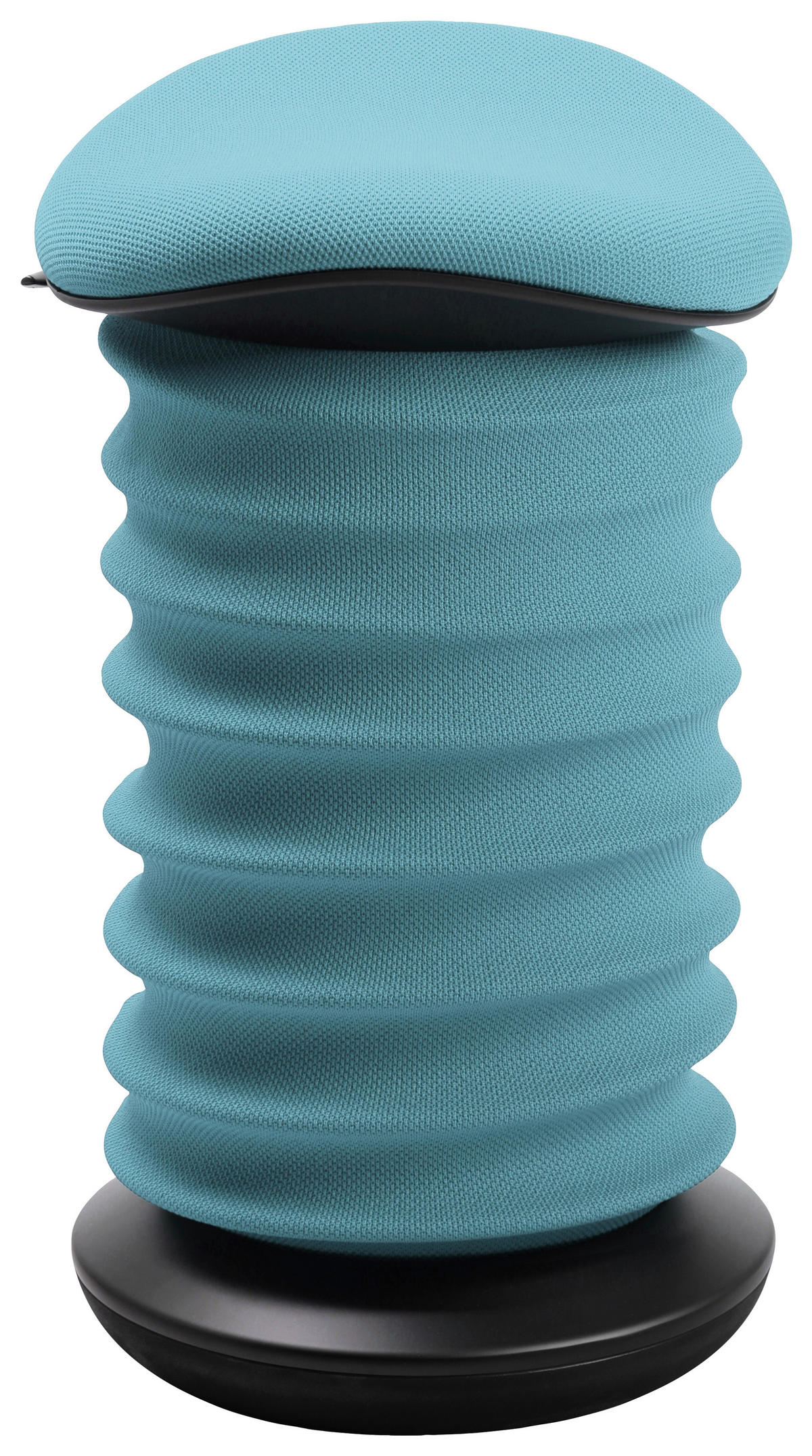 BÜROHOCKER Blau, Schwarz  - Blau/Schwarz, Design, Kunststoff/Textil (37,5/53-64/36cm) - Topstar