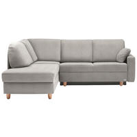 ECKSOFA in Flachgewebe Naturfarben  208/227 cm  - Eichefarben/Rot, KONVENTIONELL, Holz/Textil (208/227cm) - Sedda