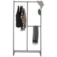 KLEIDERSTÄNDER in Schwarz 80/160/40 cm   - Schwarz, Trend, Metall (80/160/40cm) - Carryhome