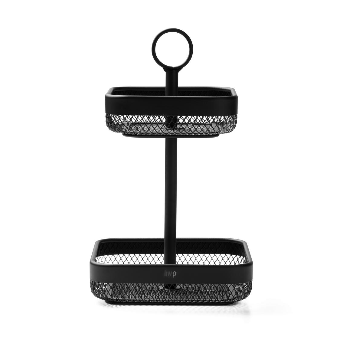 ETAGERE 2-stöckig - Schwarz, Basics, Metall (21/35/21cm) - Homeware Profession.