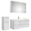 BADEZIMMER 4-teilig  in 153 cm  - Chromfarben/Weiß Hochglanz, KONVENTIONELL, Glas/Holzwerkstoff (153cm) - Pelipal