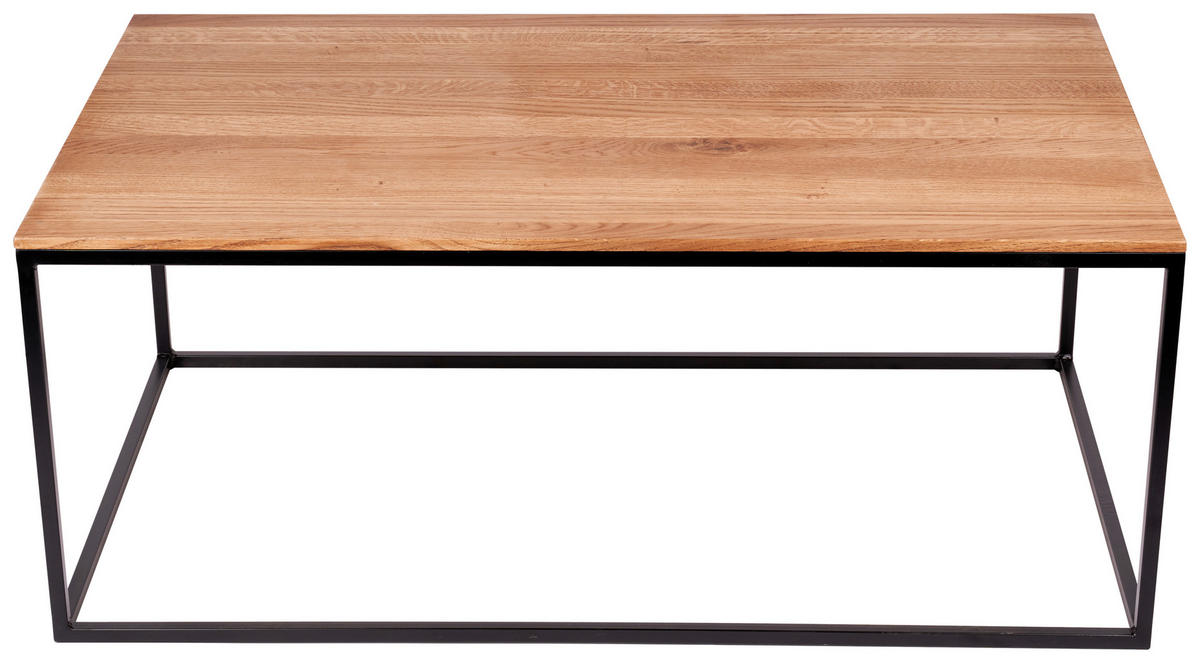 COUCHTISCH in Holz 110/60/40 cm  - Schwarz/Naturfarben, Basics, Holz/Metall (110/60/40cm) - MID.YOU