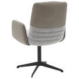 ARMLEHNSTUHL  in Stahl Flachgewebe Echtleder pigmentiert  - Hellgrau/Schwarz, Design, Leder/Textil (64/93/69cm) - Dieter Knoll