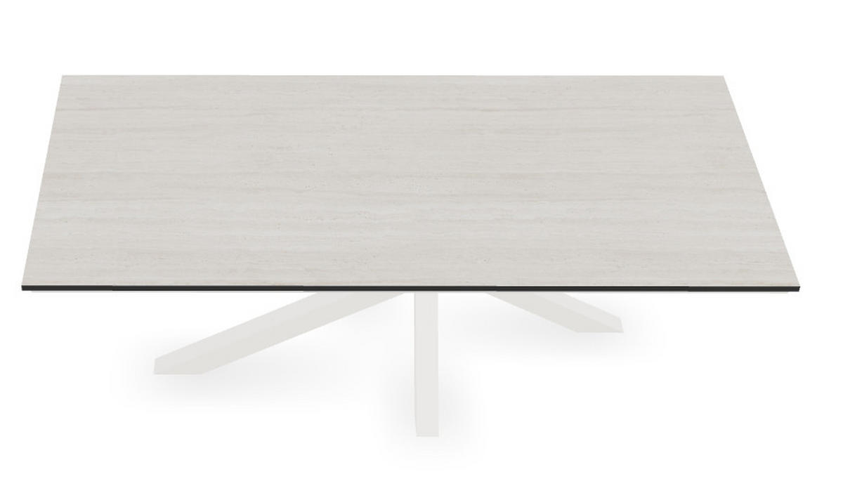 LOUNGETISCH  - Creme/Weiß, Basics, Kunststoff/Metall (220/100/75cm) - Tierra Outdoor
