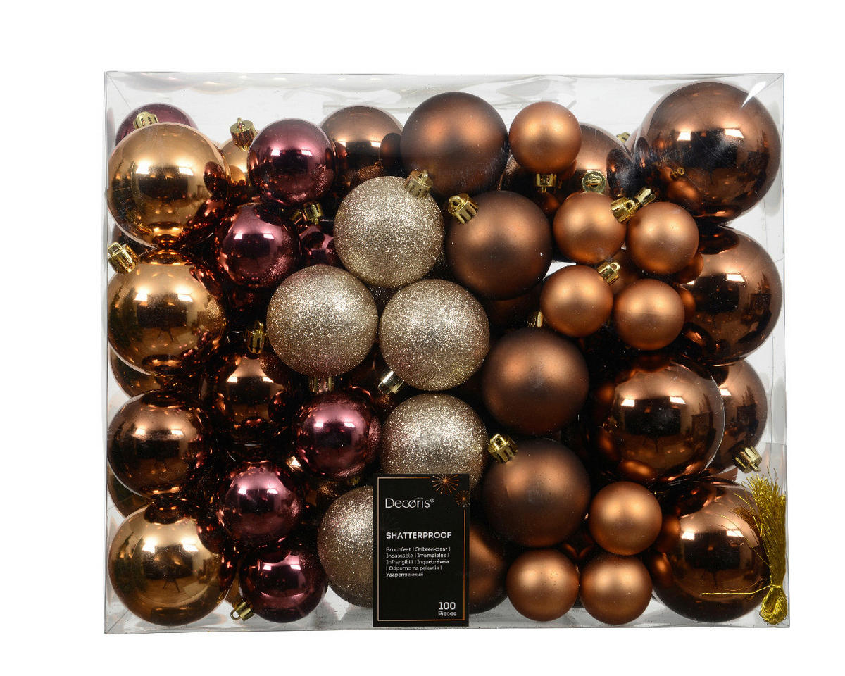 KARÁCSONYFAGÖMBSZETT - Basics (8,00/8,00/8,00cm)