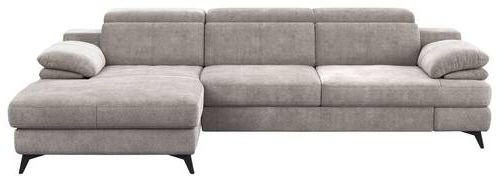 ECKSOFA Beige Chenille  - Beige/Schwarz, Design, Textil/Metall (291/80-98/178cm) - Livetastic