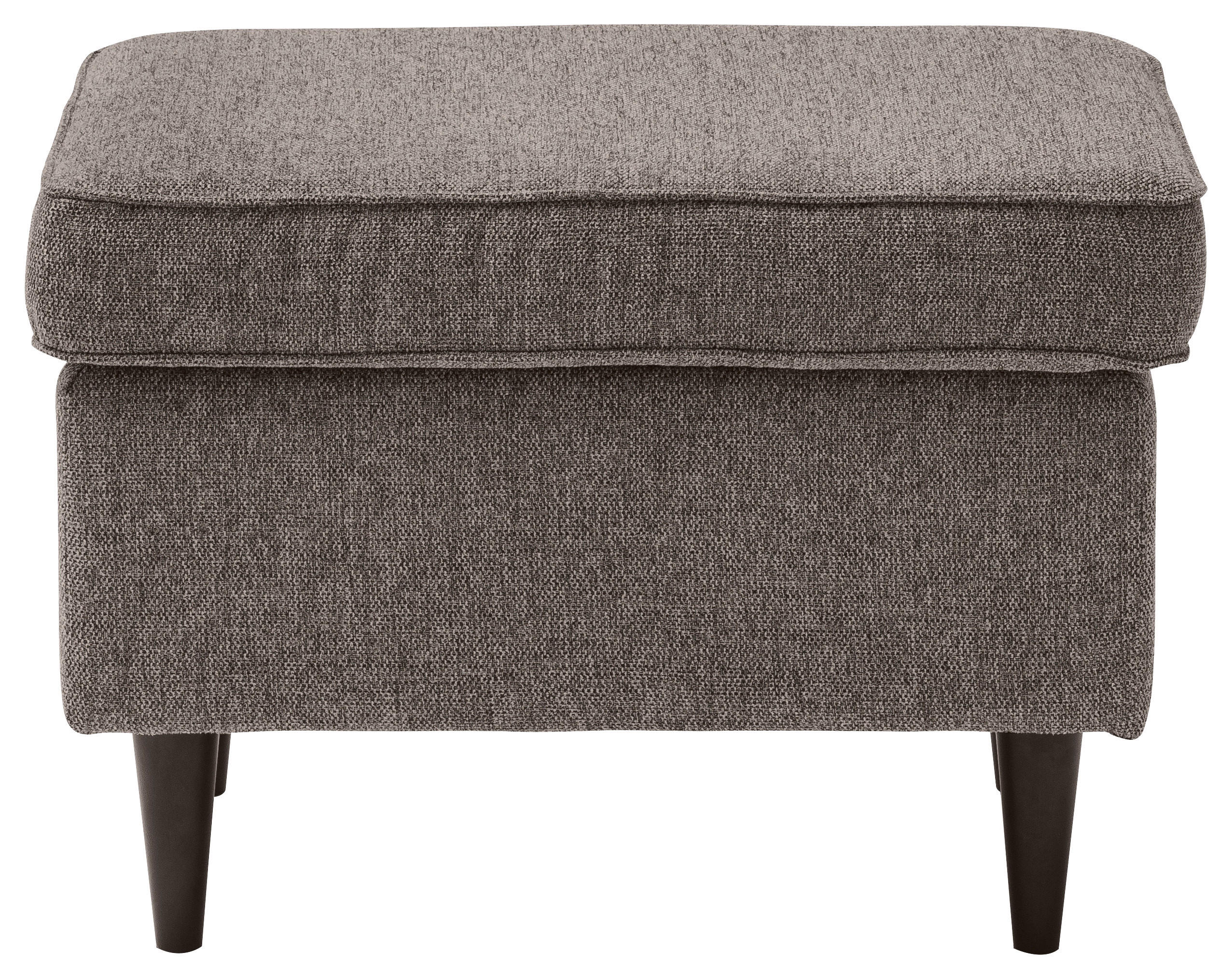 HOCKER Webstoff Braun  - Schwarz/Braun, Basics, Textil (63/43/42cm) - MID.YOU