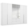 DREHTÜRENSCHRANK  in Weiß, Silberfarben  - Silberfarben/Alufarben, MODERN, Holzwerkstoff/Metall (271/229/54cm) - Rauch Möbel
