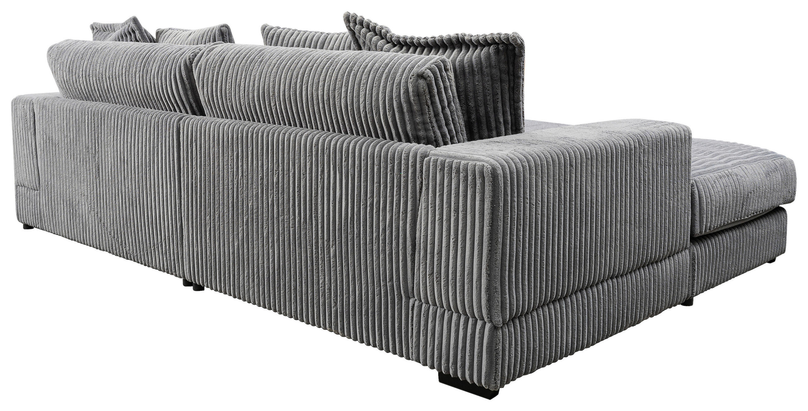 Thumbnail - Mid.you Ecksofa, Grau, Textil, 4-Sitzer, Füllung: Polyurethan (PUR),Polyurethan (PUR),Polyurethan (Pur), Ottomane links,...