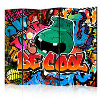 PARAVENT mit 5  Flügel - Multicolor, Basics, Holz/Textil (225/172/3cm) - artgeist