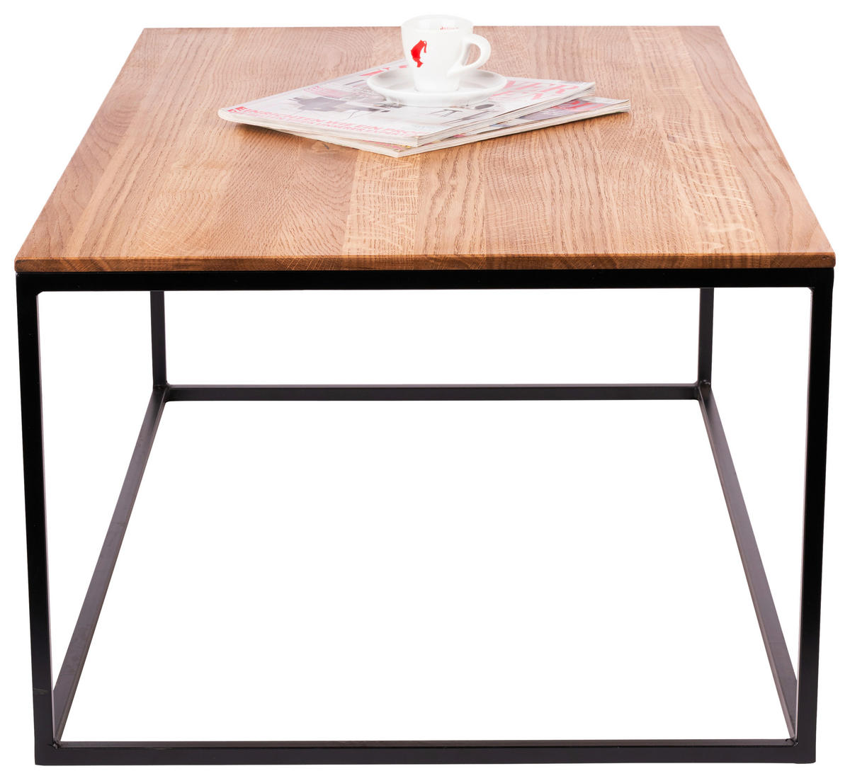 COUCHTISCH in Holz 110/60/40 cm  - Schwarz/Naturfarben, Basics, Holz/Metall (110/60/40cm) - MID.YOU
